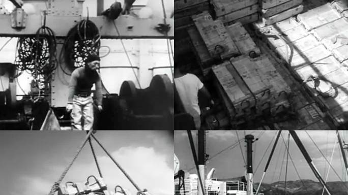 50年代台湾 码头装卸货物