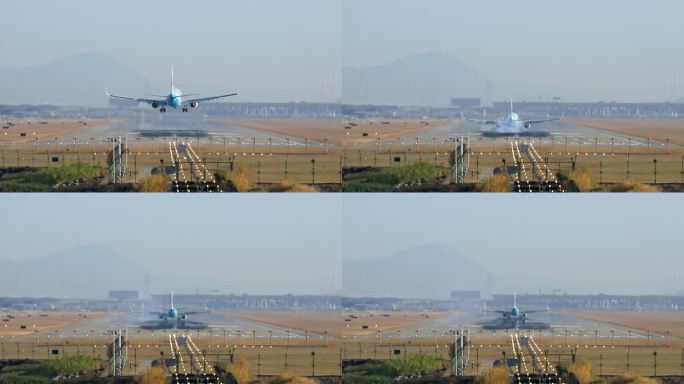 深圳机场飞机降落