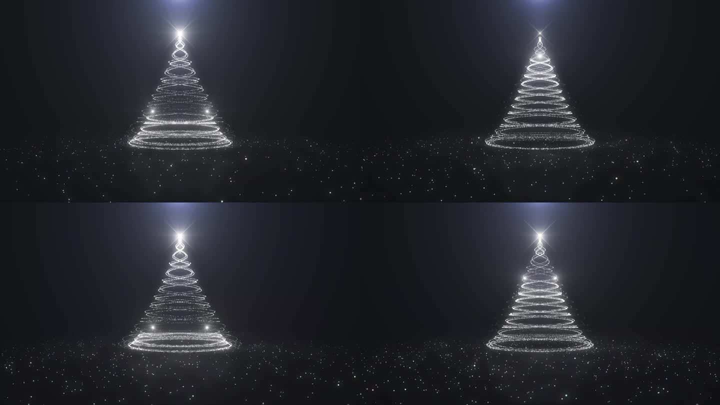 【4K】白色圣诞粒子04