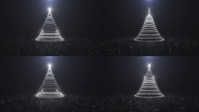 【4K】白色圣诞粒子04