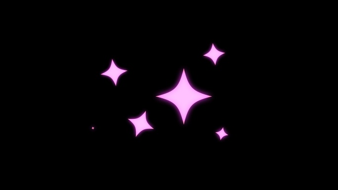 粉色卡通星星闪烁