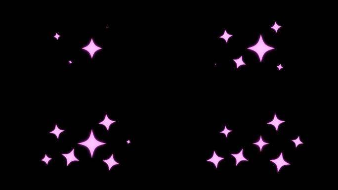粉色卡通星星闪烁