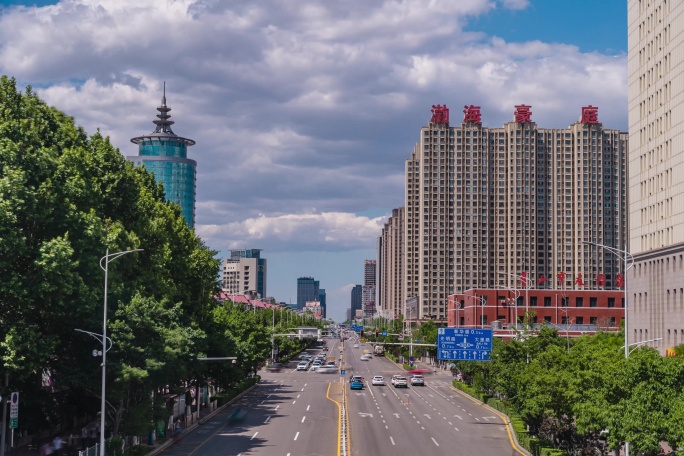 唐山城市友谊路延时摄影