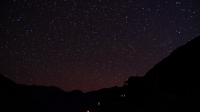 贡嘎山老贡嘎寺星轨延时