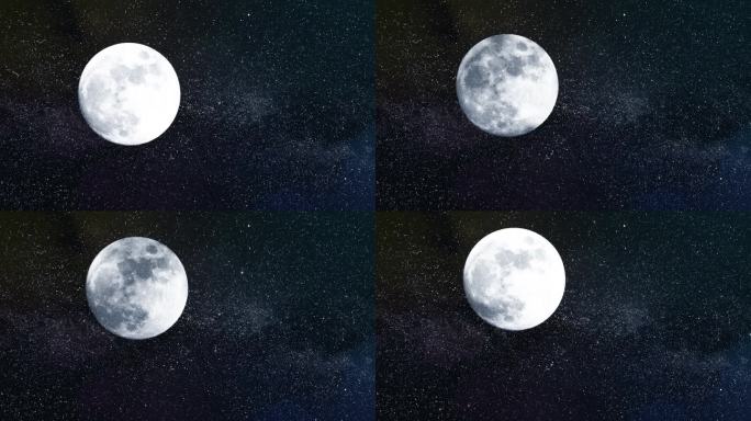 月亮圆月挂在天边视频素材
