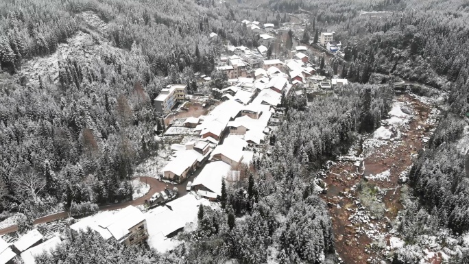 茶马古道凰仪堡老街古村落航拍视频素材