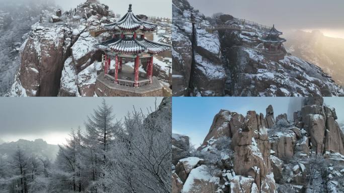 崂山巨峰雪天4K