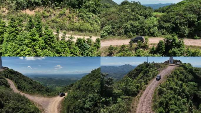 自驾游 山地 森林 越野车 盘山公路