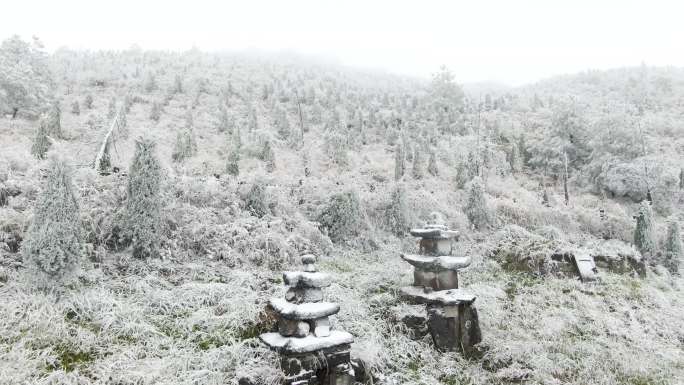 4K 航拍贵定阳宝山古佛塔1