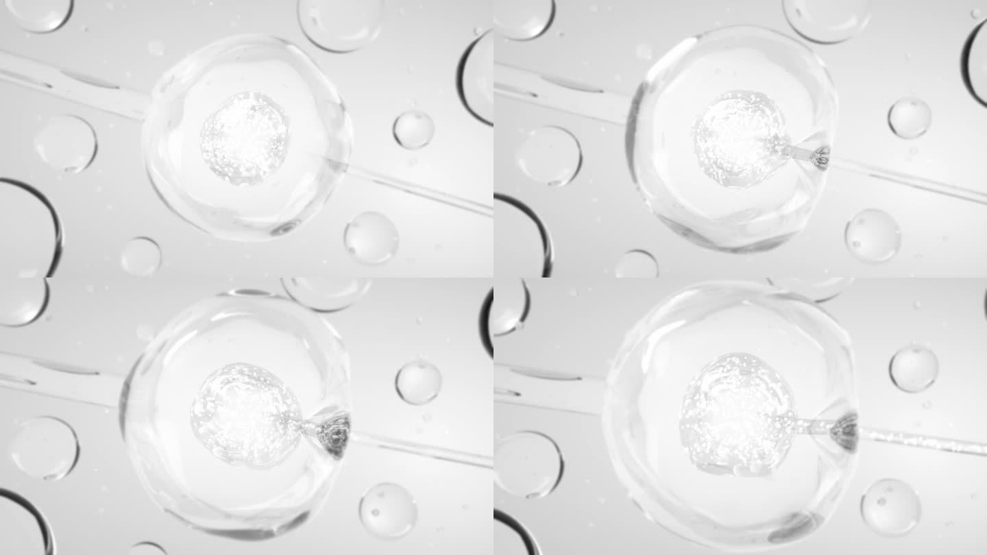 玻璃试管萃取细胞分子精华广告素材
