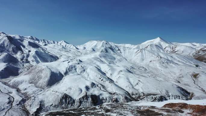 航拍喜马拉雅雪山山脉混剪