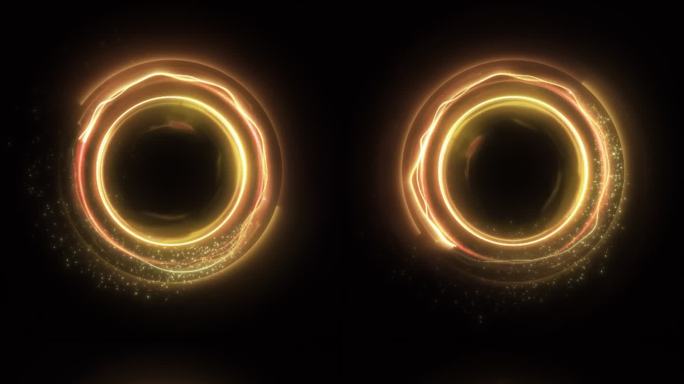 金色圆环粒子光圈