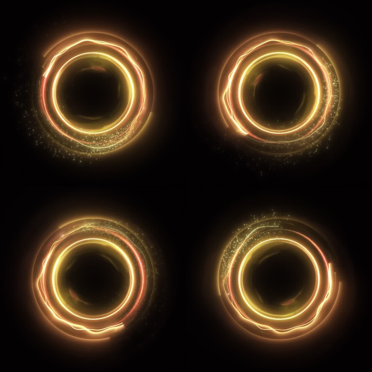 金色圆环粒子光圈