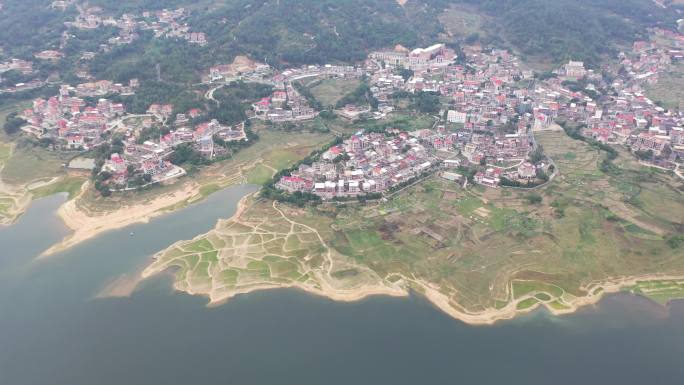 乡村振兴黄河生态发展农村湿地河边田野农田