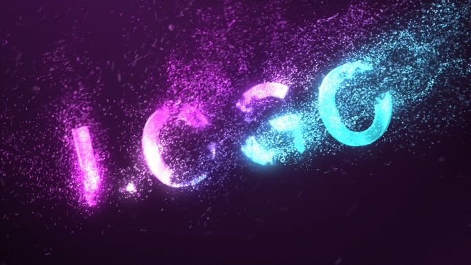 粒子飘散LOGO显现模板