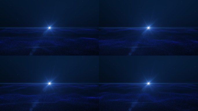 唯美大海波浪星光光效粒子素材