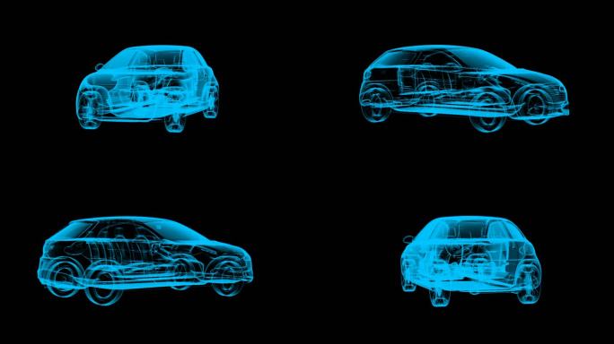 全息投影 汽车 带透明通道