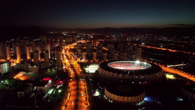 青海西宁城市夜景