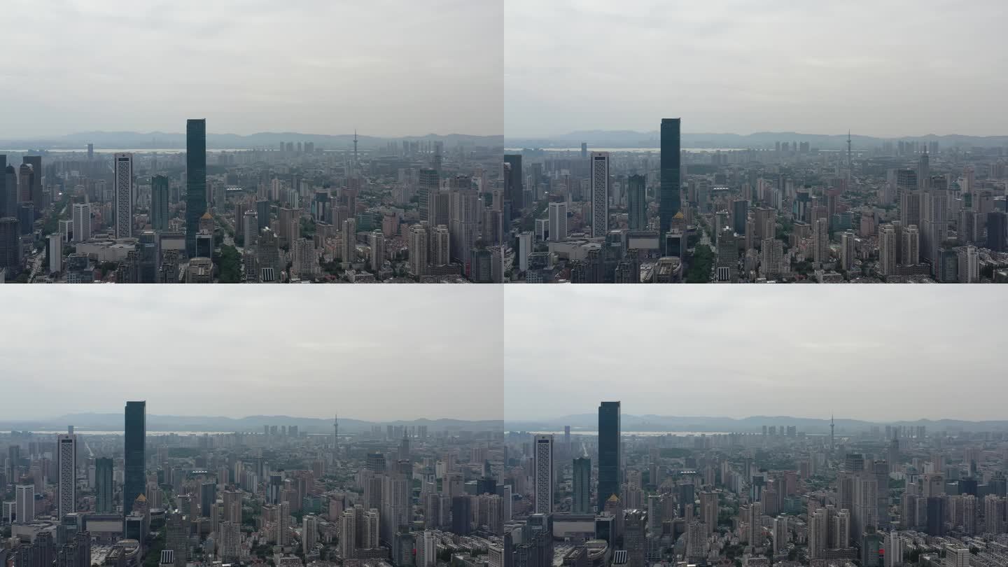 南京新街口紫峰大厦城市空镜航拍