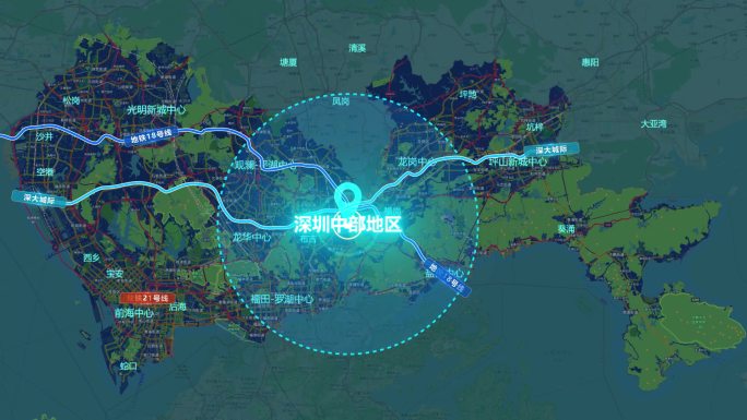 深圳中部城市地图区位