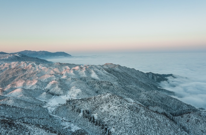 大雪封山冰封高清延时