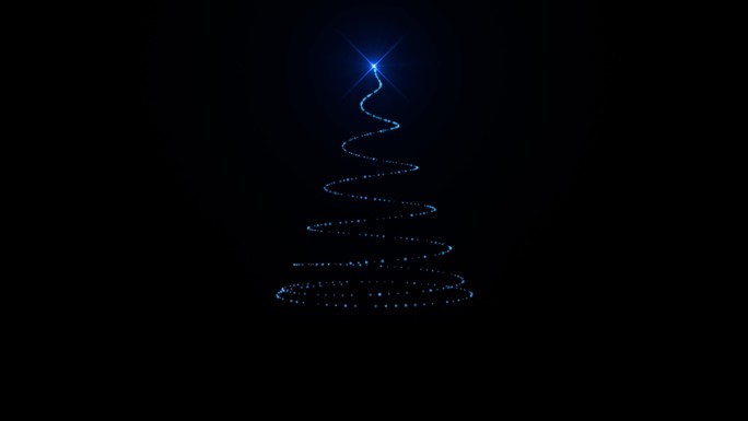 【4K】蓝色线条圣诞树