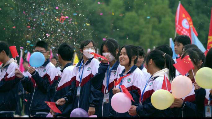 运动会啦啦队学生校园中学生女学生校园