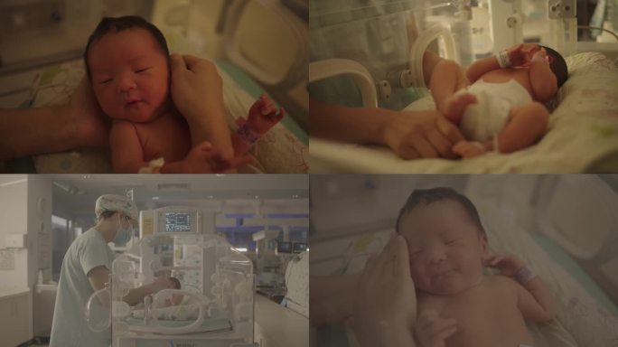 保温箱护士抱新生儿护理婴儿二孩老龄化人口