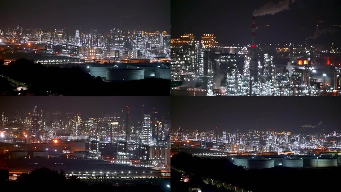 【4K超清】惠州大亚湾石化区能源夜景
