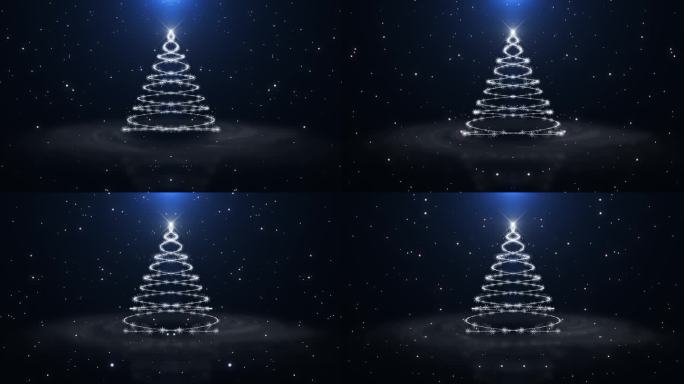 【4K】雪花圣诞树01