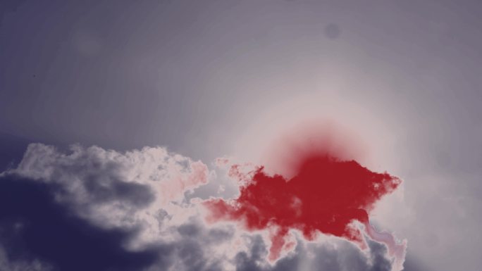 【4K】绚丽云彩诡异天空红色云层
