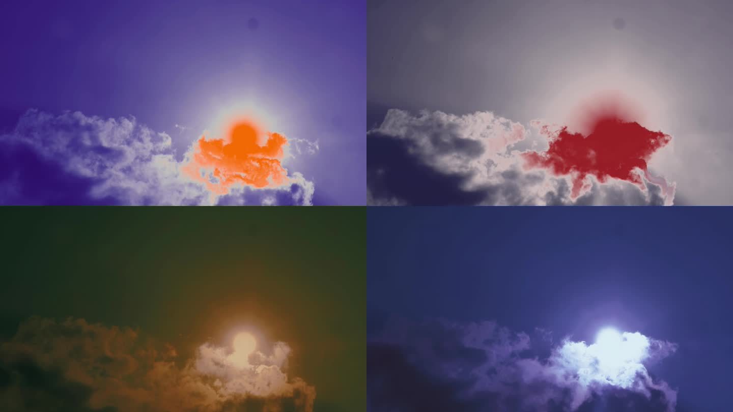 【4K】绚丽云彩诡异天空红色云层