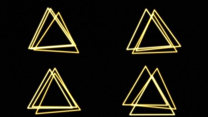 【4K】金色三角跳动背景