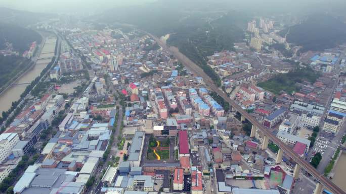沁水县城4K航拍