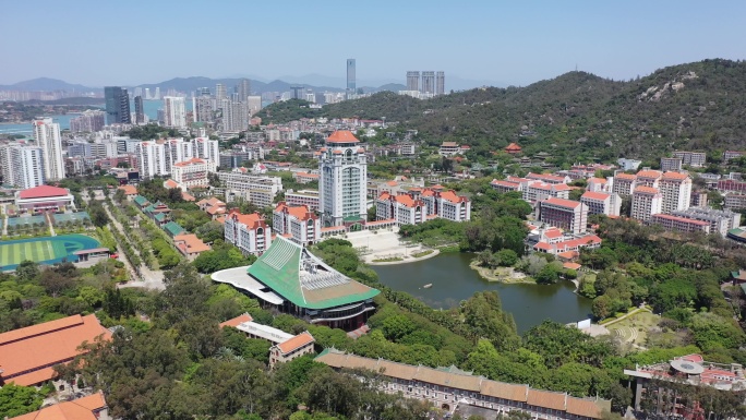 4K厦门大学大景航拍