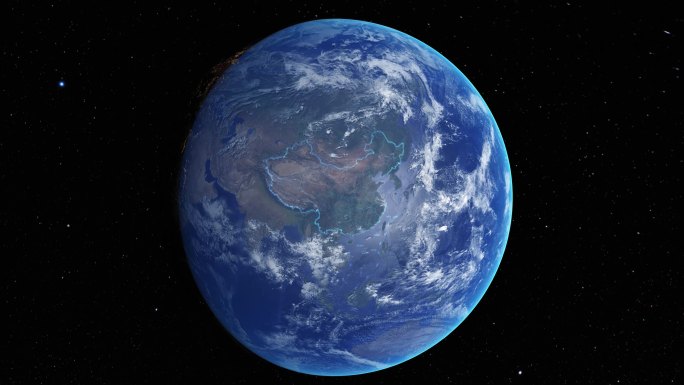 海珠区-俯冲地球-视频素材