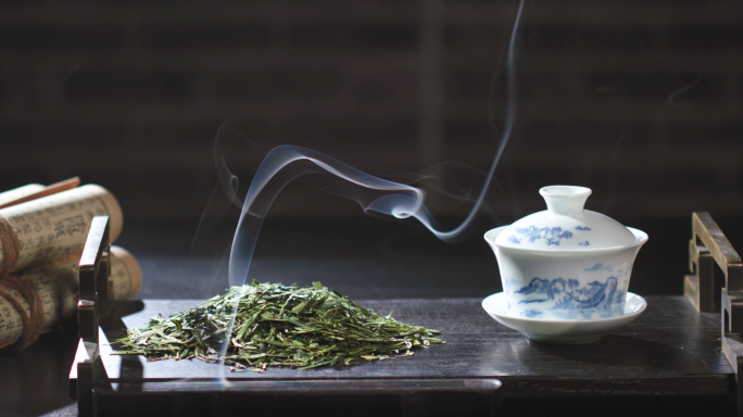 绿茶倒茶品茶茶文化