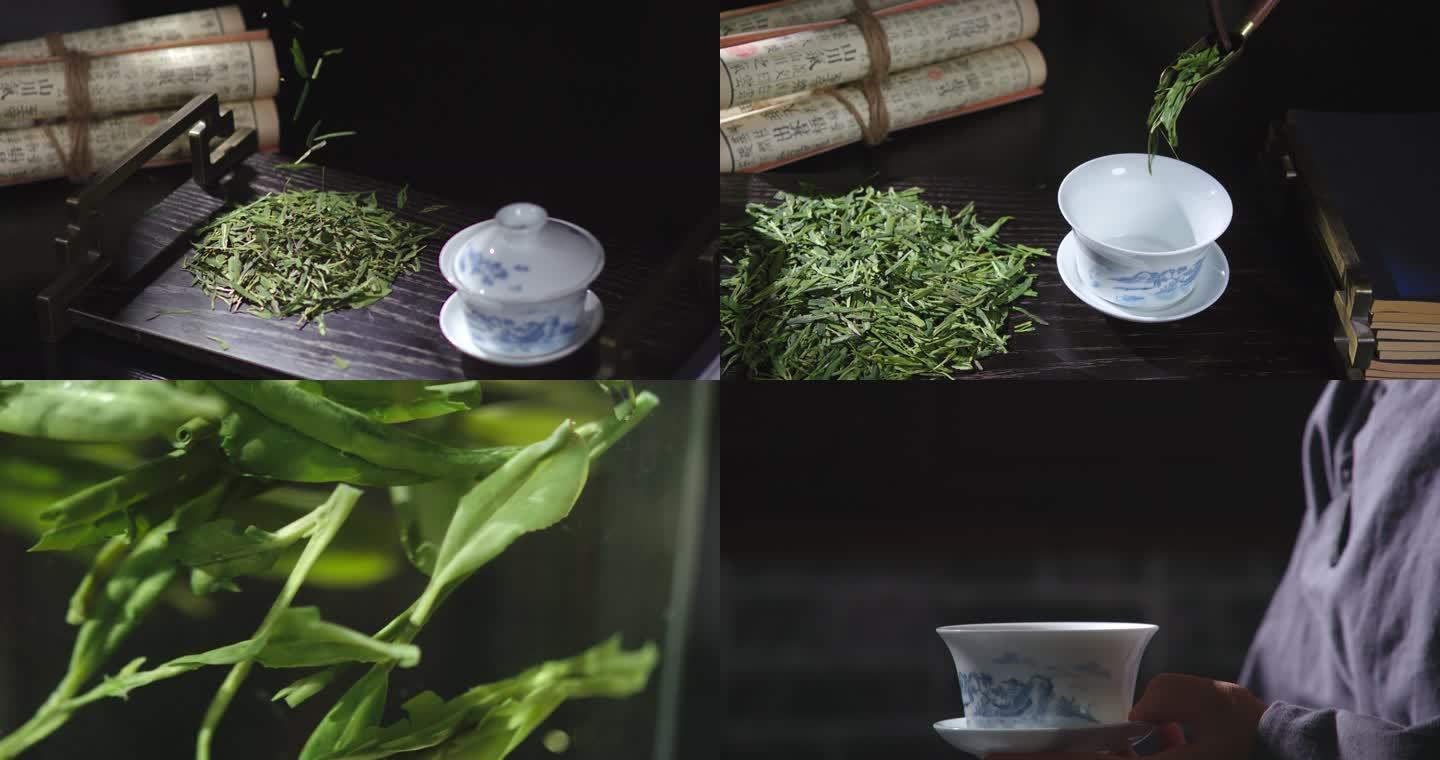 绿茶倒茶品茶茶文化