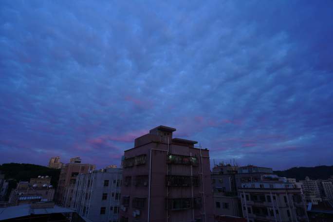 天空晚霞变化延时