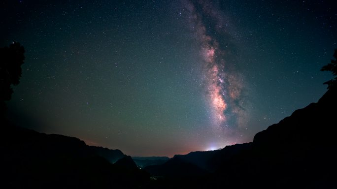 重庆 农业 高山 延时 风景 星空