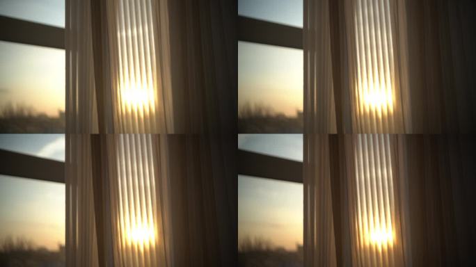 窗外日落