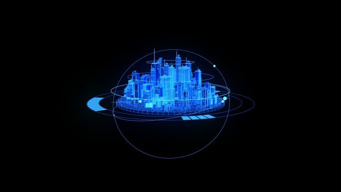 【原创】全息智慧城市平台展示_C4D工程