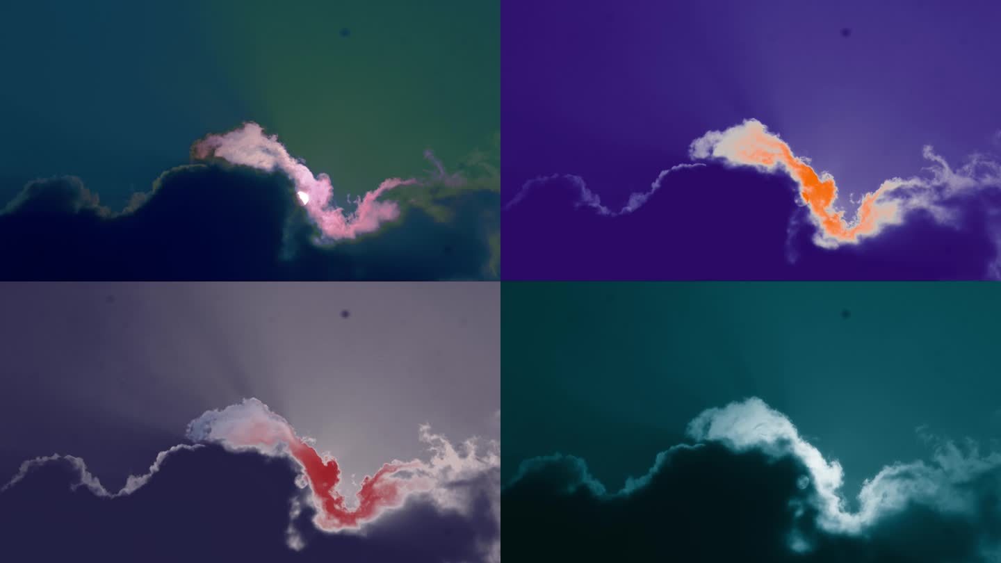 【4K】绚丽云彩诡异天空悬疑风格