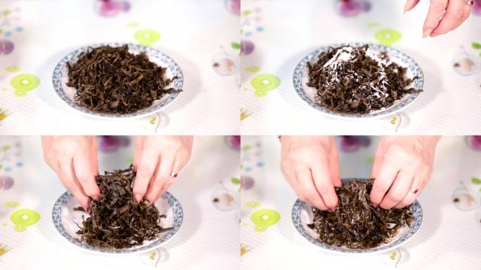 清洗泡发梅干菜梅菜扣肉食材处理茶叶