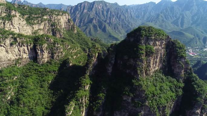 北京 山川风景 孤山寨  辽阔  航拍