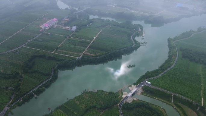 平阴山水 玫瑰园区 玉带河 小河 农田