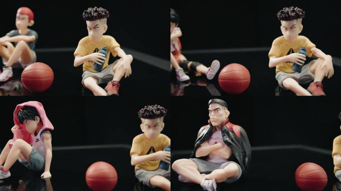 国产玩具手办橡胶卡通玩偶摆件篮球飞人实拍