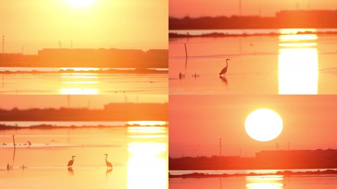 梦幻般的夕阳落日