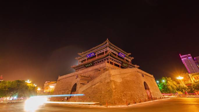 张掖鼓楼夜景