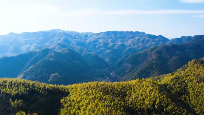 【原创】4K-航拍山间蜿蜒交错的小村庄